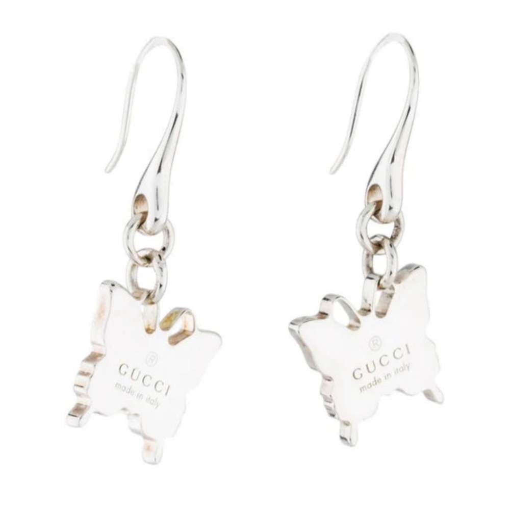 GUCCI Silver Butterfly Earrings 🦋🦋 - Picture 3 of 7
